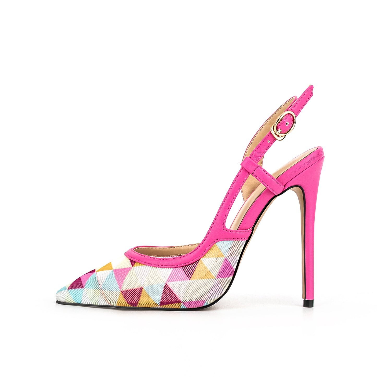 Pointed-toe  high-heeled  elegant sandals