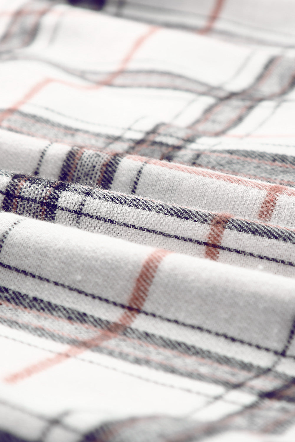 Plaid Side Slit Oversized Shacket