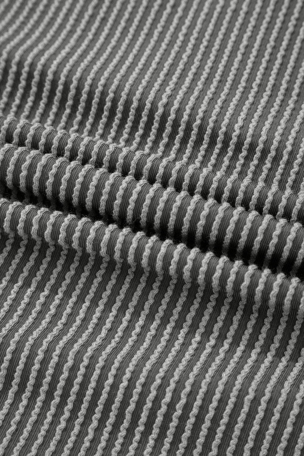 GAME DAY Textured Long Sleeve Crewneck Top