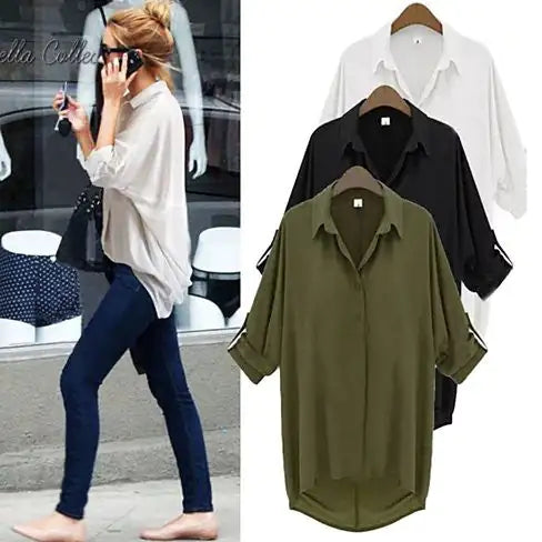 Chill With Me Chiffon Shirt - # WOAA21510016-PRG