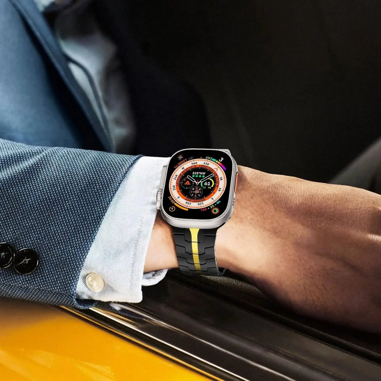 Stainless Steel Metal Watchband For Apple Watch-Ironman Version