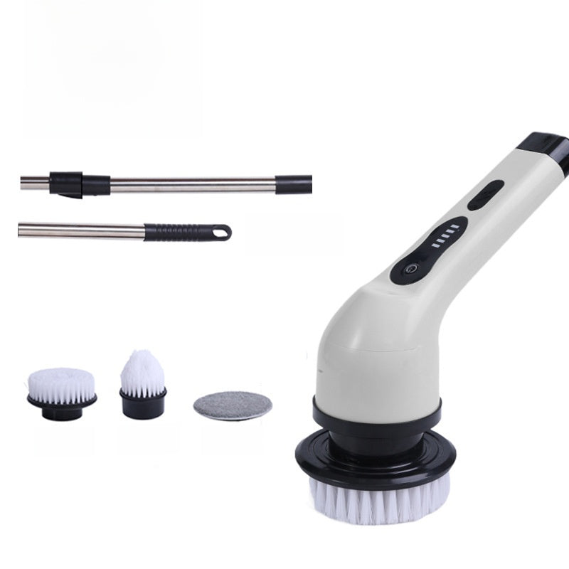 Rechargeable Electric Cleaning Brush with Interchangeable Heads