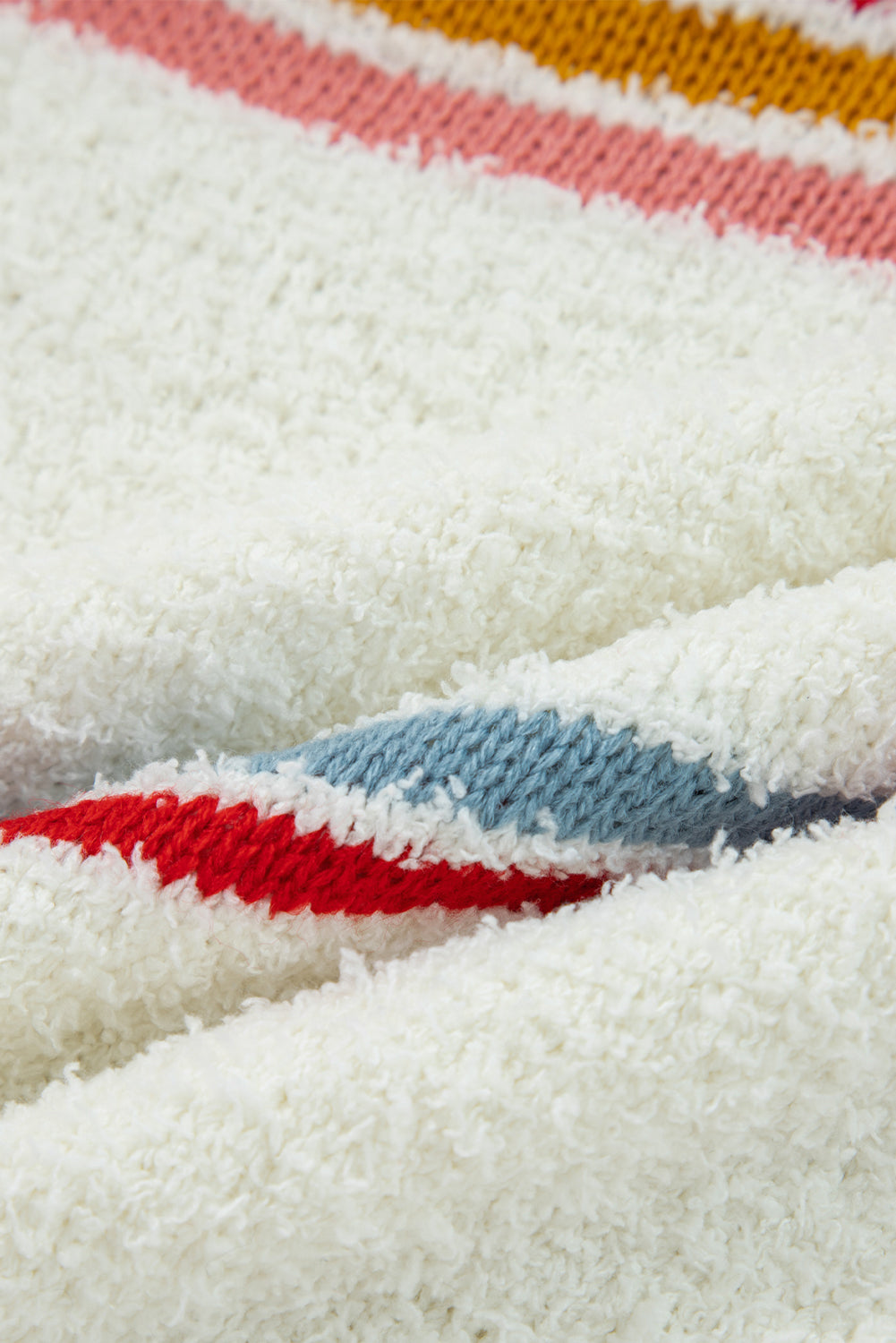 Stripe Colorblock Long Sleeve Hooded Sweater