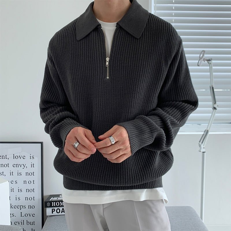 Trendyy Zipper Knitwear Men's
