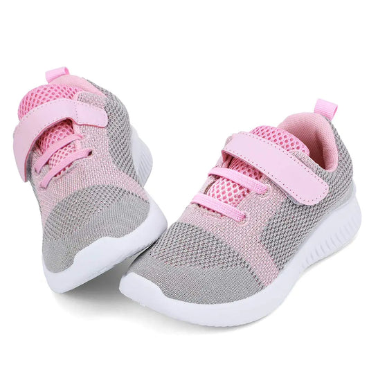 nerteo Toddler/Little Kid Boys Girls Shoes Running/Walking Sports Sneakers 1 Little Kid Light Grey/Pink - # GIAA71710002