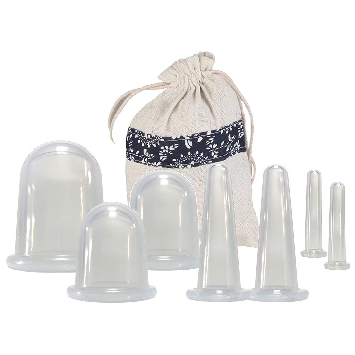 Silicone Facial Cupping Set for Massage and Therapy