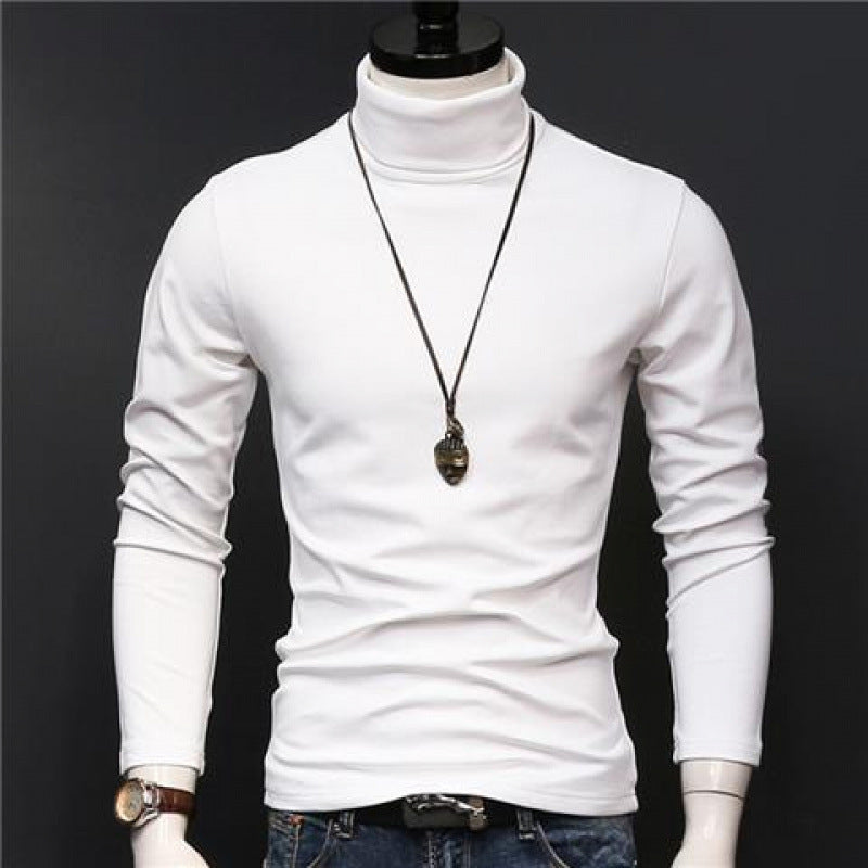 Slim-fitting high-neck base shirt