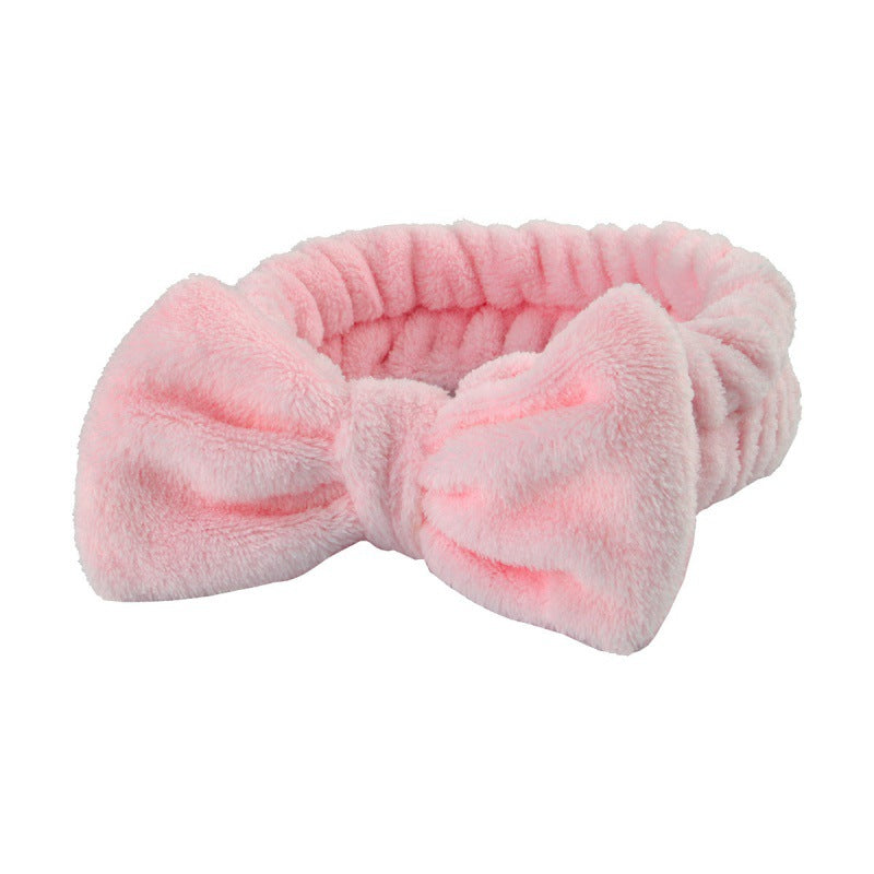 Soft Coral Fleece Wristband and Hairband Set