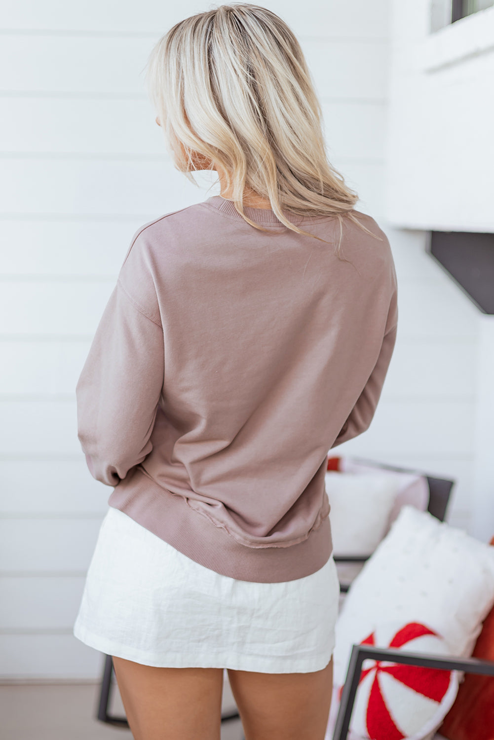 GOBBLE Thanksgiving Raw Hem Sweatshirt