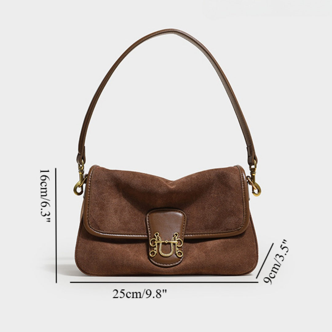 Elegant Autumn Soft Suede Underarm Bag - Stylish Crossbody Shoulder Bag with Large Capacity for Versatile Women