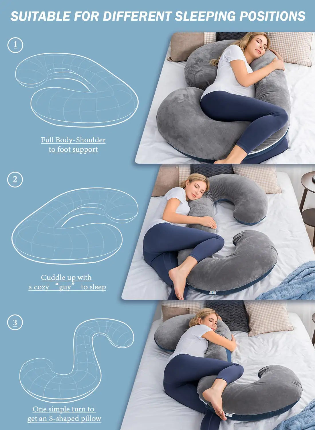 C-Shaped Body Pregnancy Pillow - # WOAA21410003-PRG