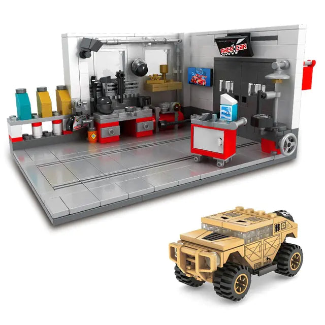 Building Block Garage Car Toys - # BOT&G53710008