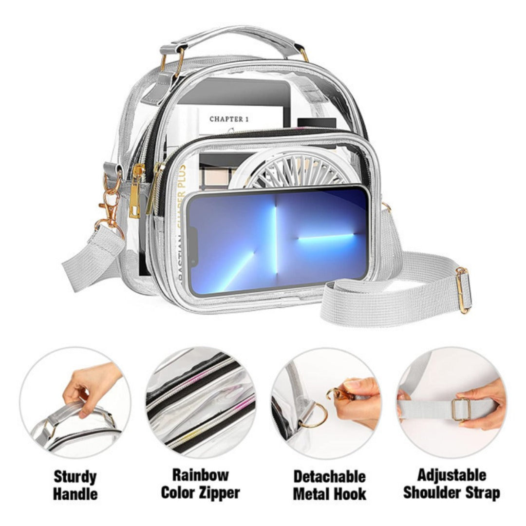 Transparent Small Crossbody Purse - Stylish Women's Shoulder Crossbody Bag with Convenient Capacity