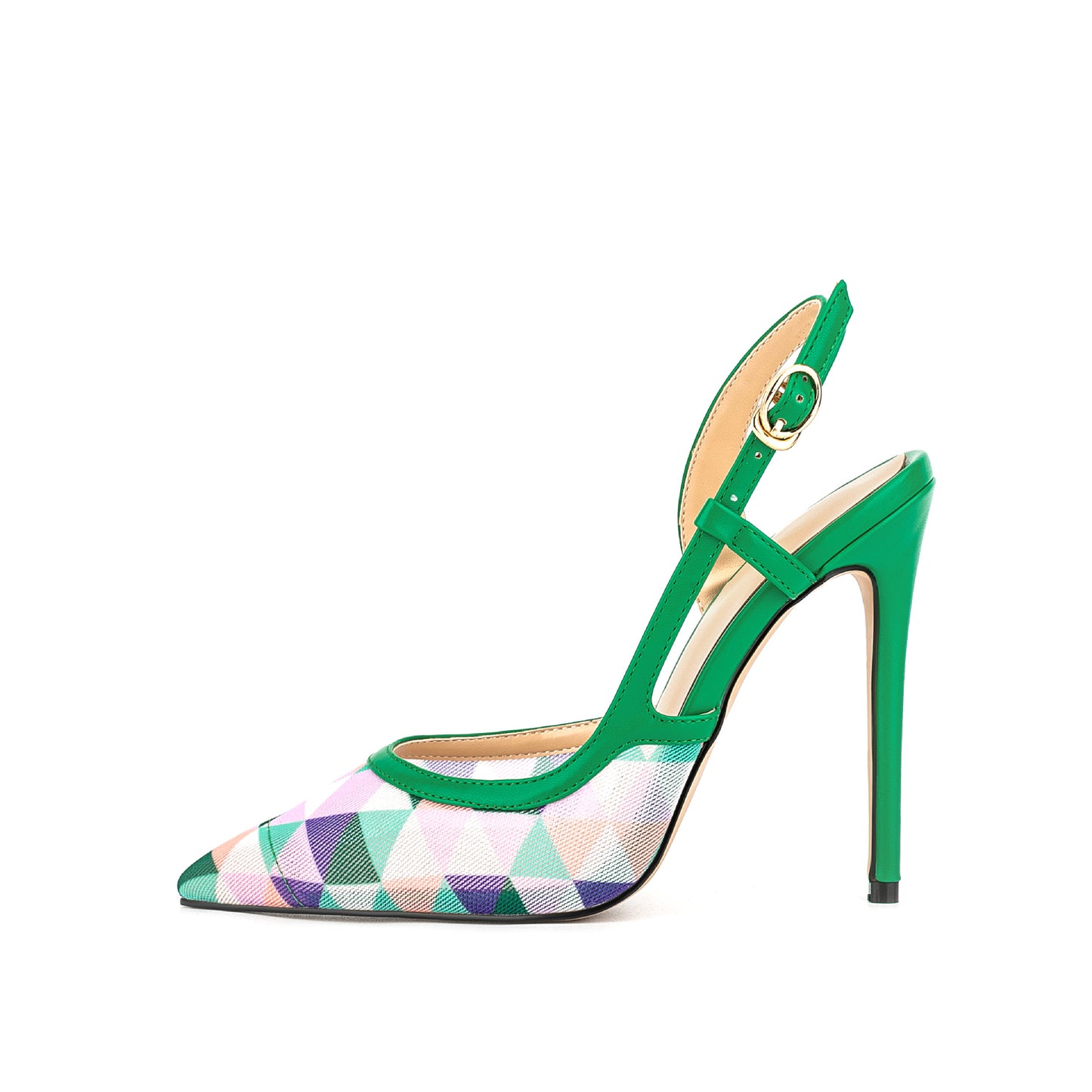 Pointed-toe  high-heeled  elegant sandals