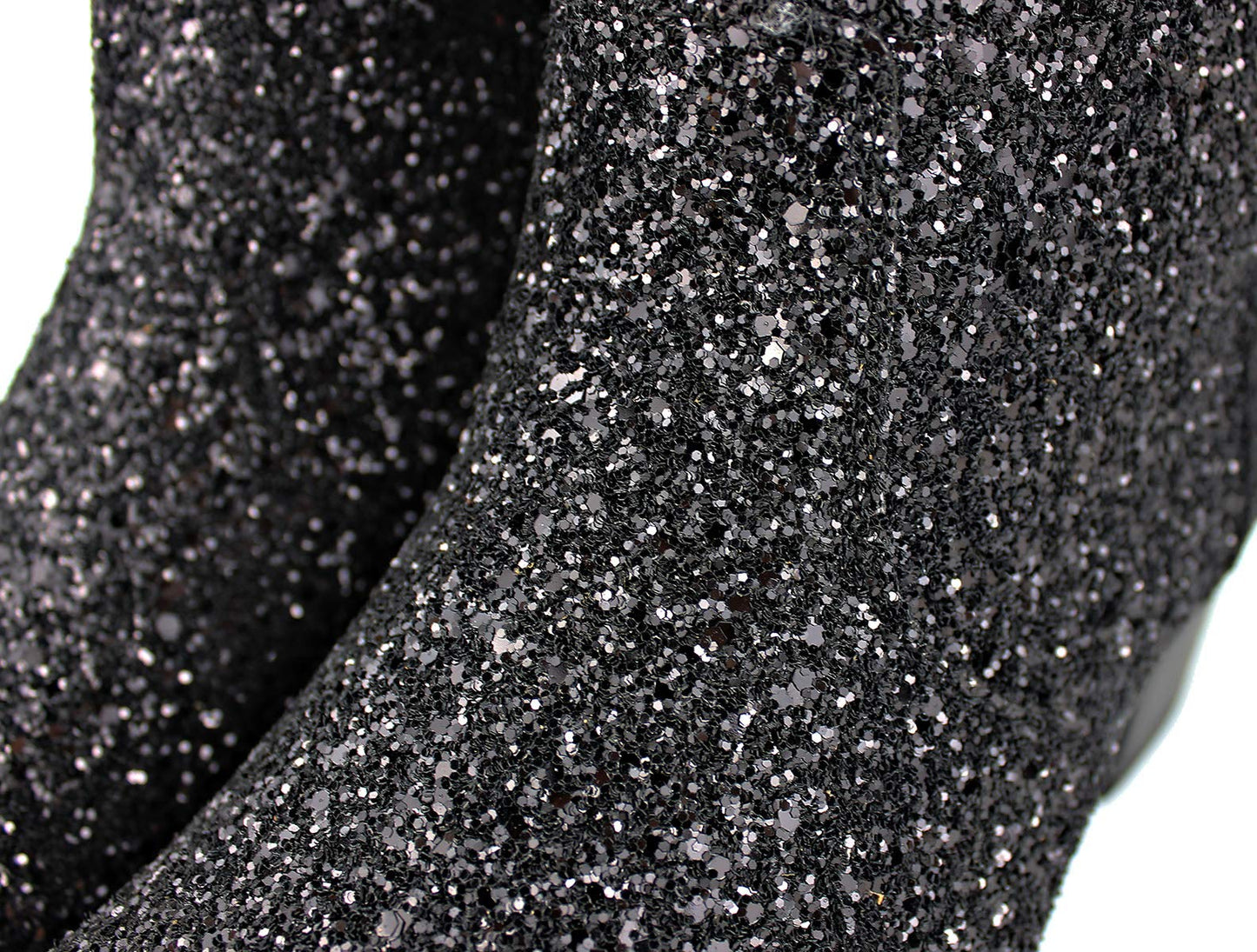 OSSTONE Dress Boot for Men Leather Glitter Chukka Designer Boots Casual Heel Shoes Zipper-up