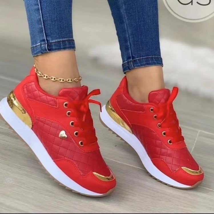 Women's Breathable Color Matching Casual Running Sports Shoes