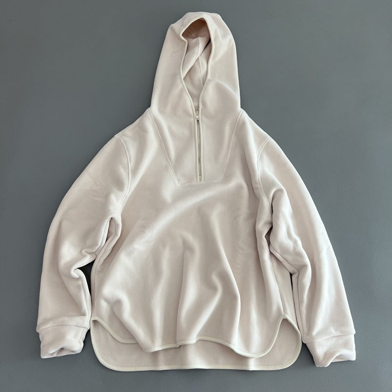Hooded loose-fitting hoodie