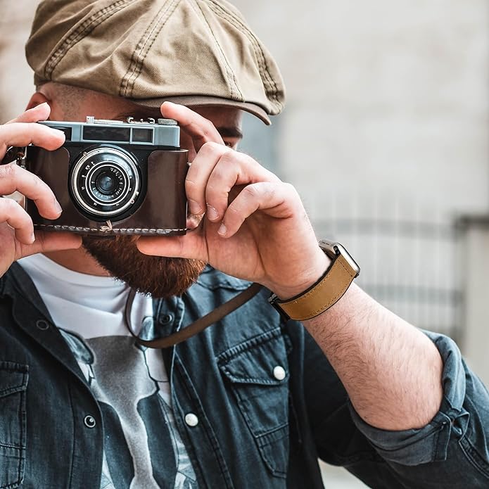 Magnetic Buckle Leather Band for Apple Watch