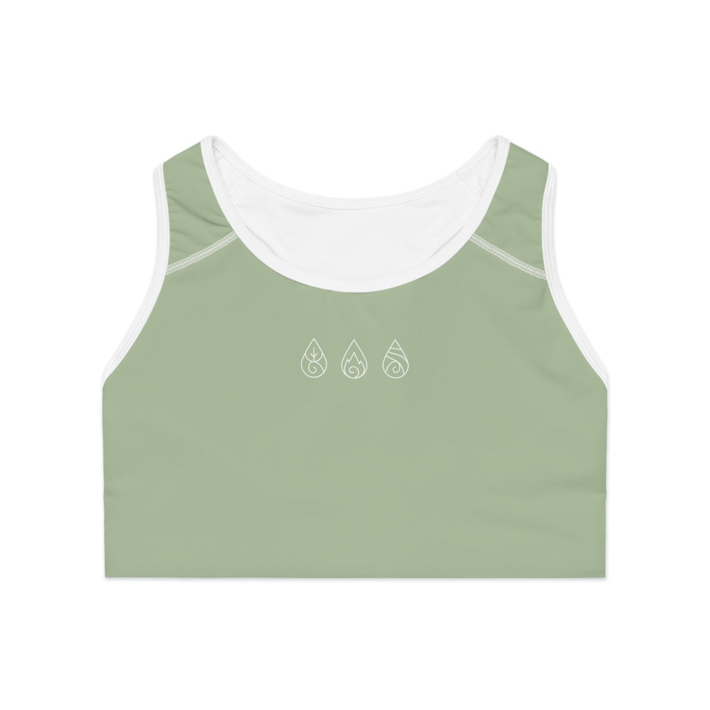 Yoga Sports Bra | Breathable & Supportive Ayurvedic Activewear - Sage Green