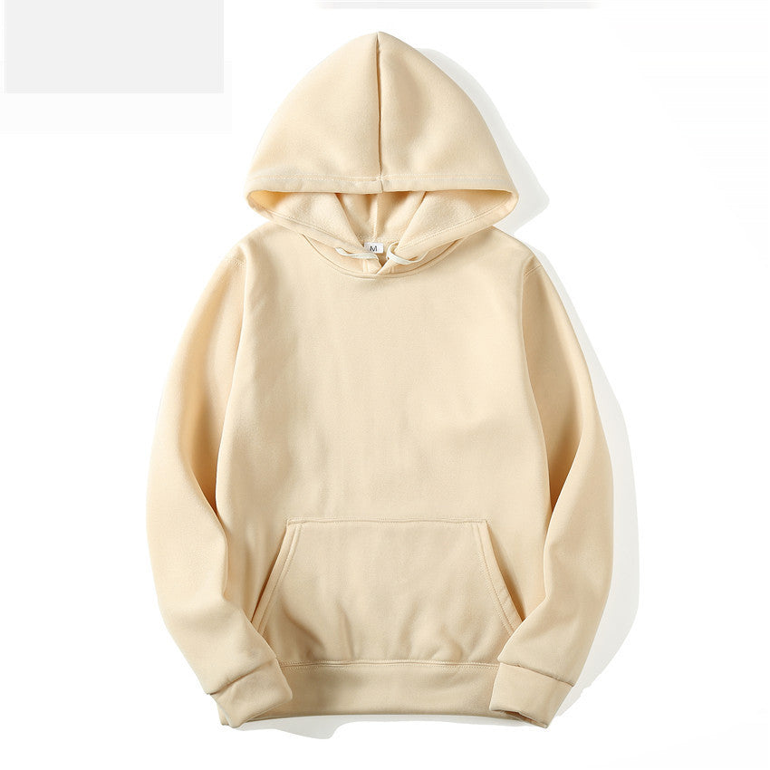 Fleece Solid Color Hoodie