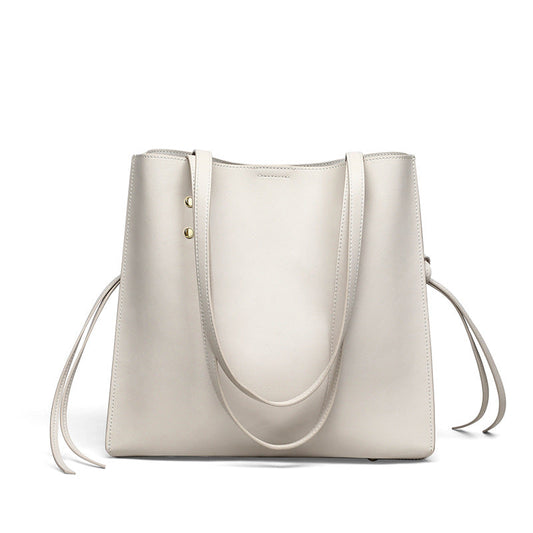 Genuine leather large hobo bag for women commuter bucket bag 5558