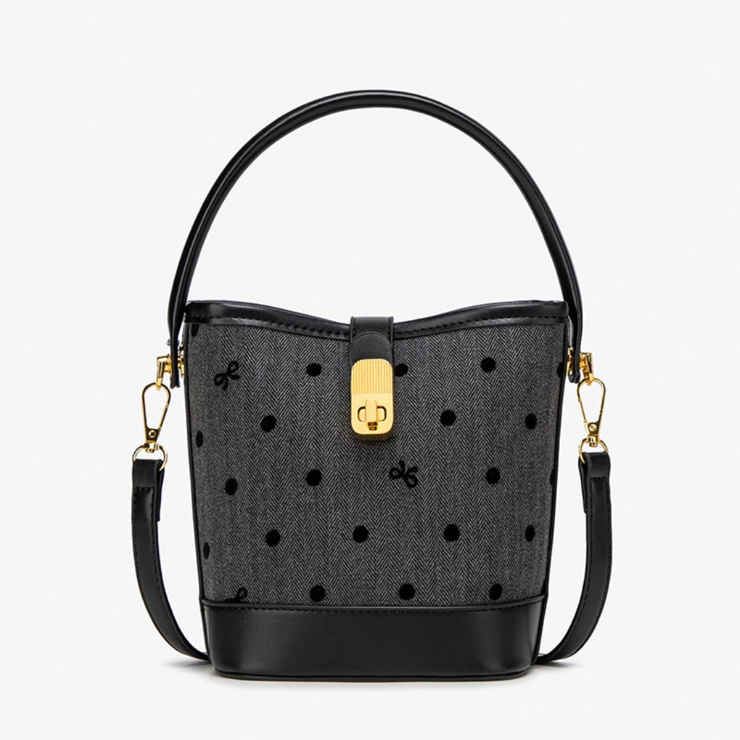 Fashion casual bucket bag, simple handbag, small tote bag, versatile commuter shoulder Crossbody bag