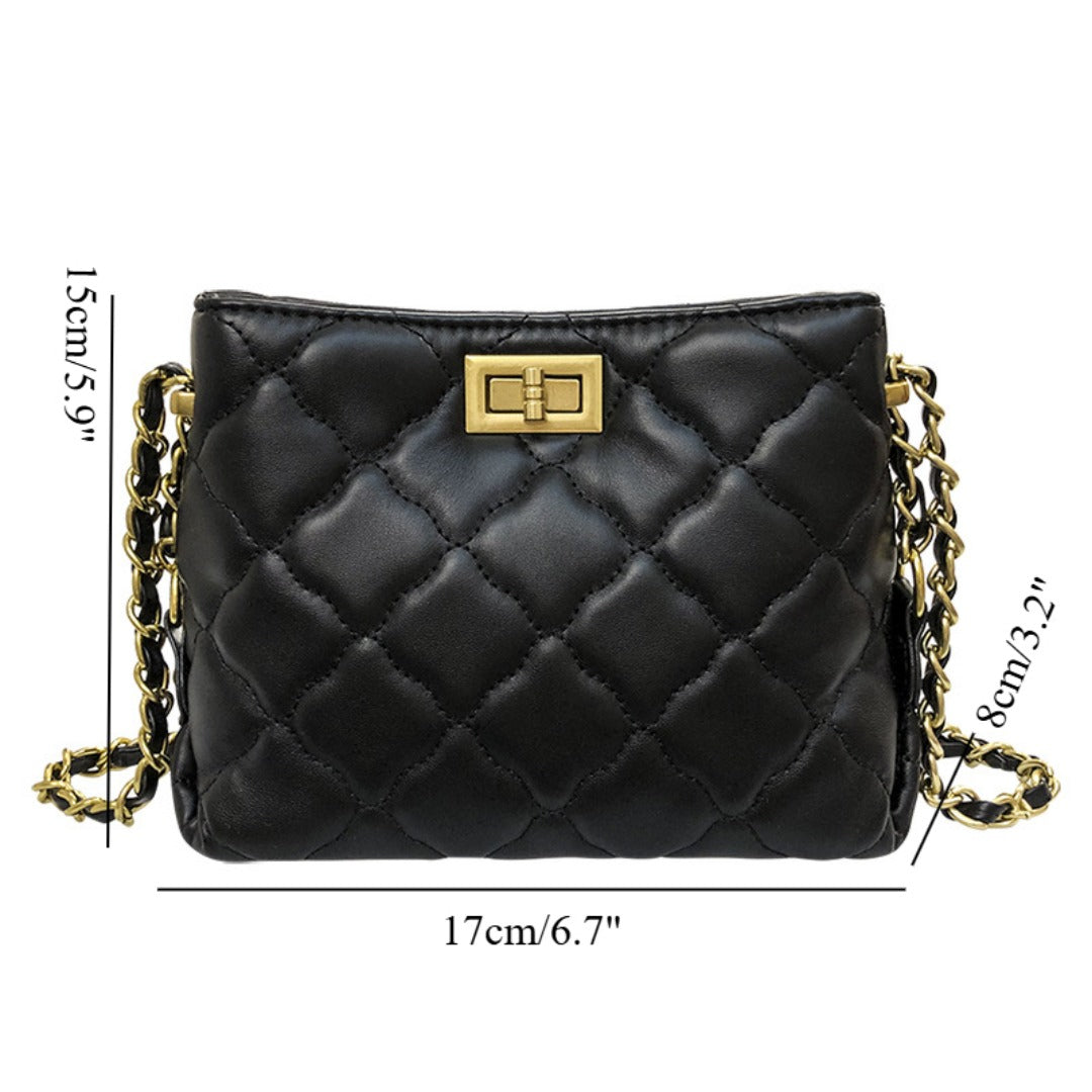 Mini crossbody purse women, spring and summer women's bags popular fashion versatile diamond chain crossbody bag,