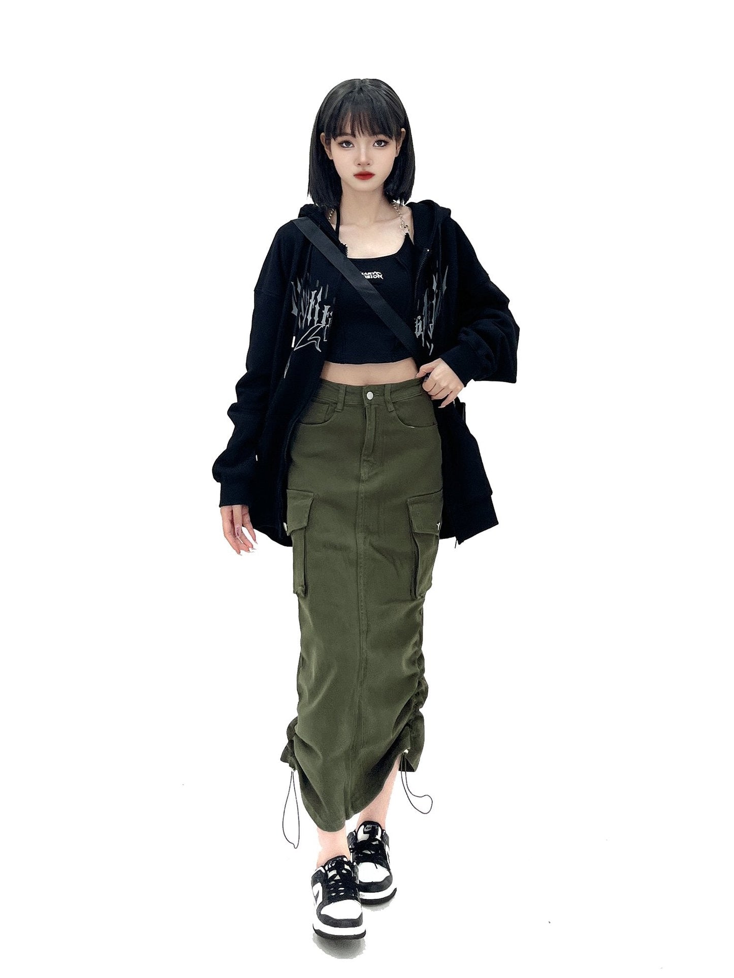 American Spice Girl Loose Fit Printed Sweater - # GIAA23510006