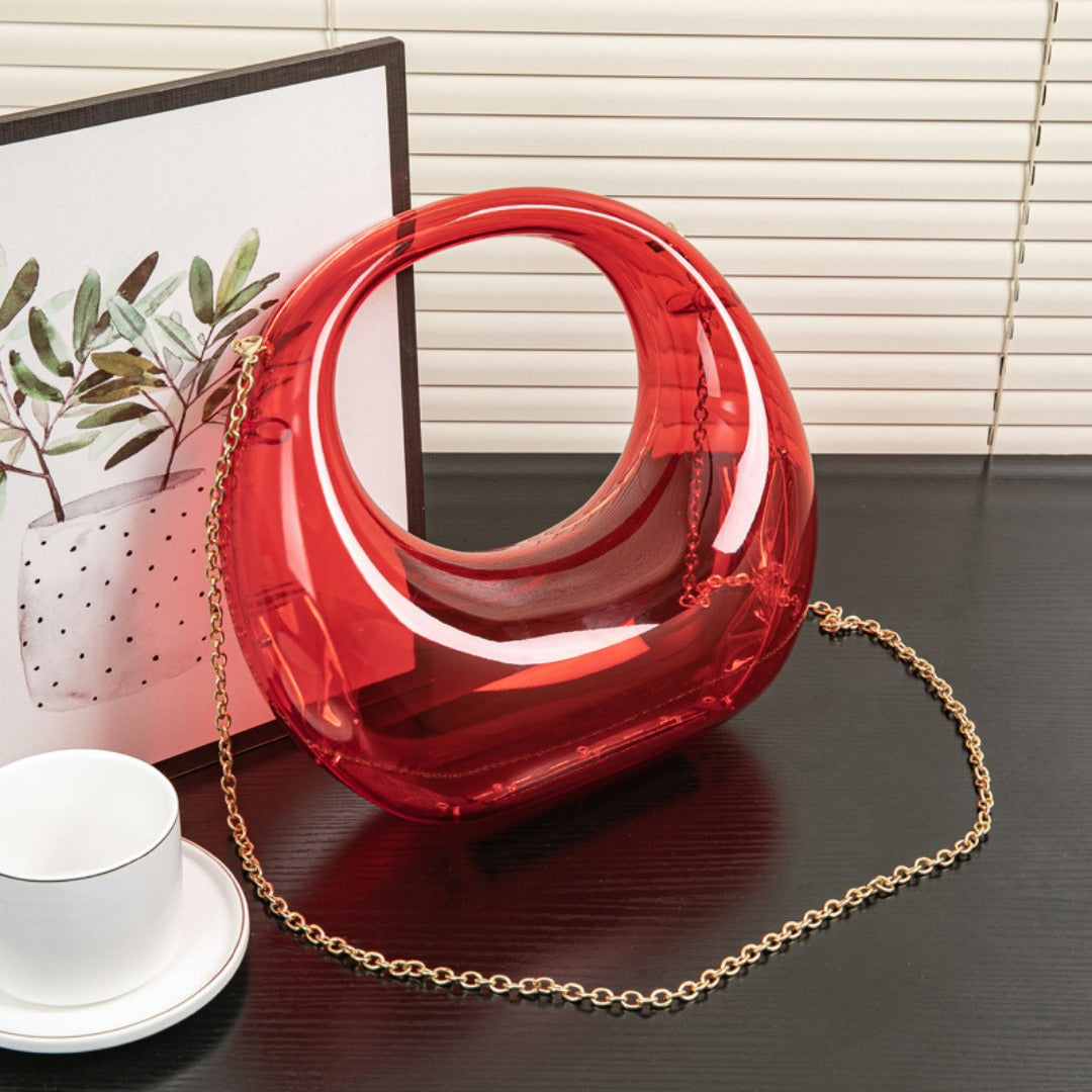 Elegant evening Bag – Gold and Silver Dinner Bag, Stylish Makeup Acrylic Bag, Perfect Prom Bag, Party Purse, and Wedding Clutch