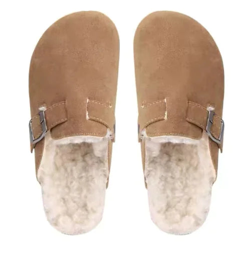 Chic Plush Leather Winter Shoes - # GIAA73610001