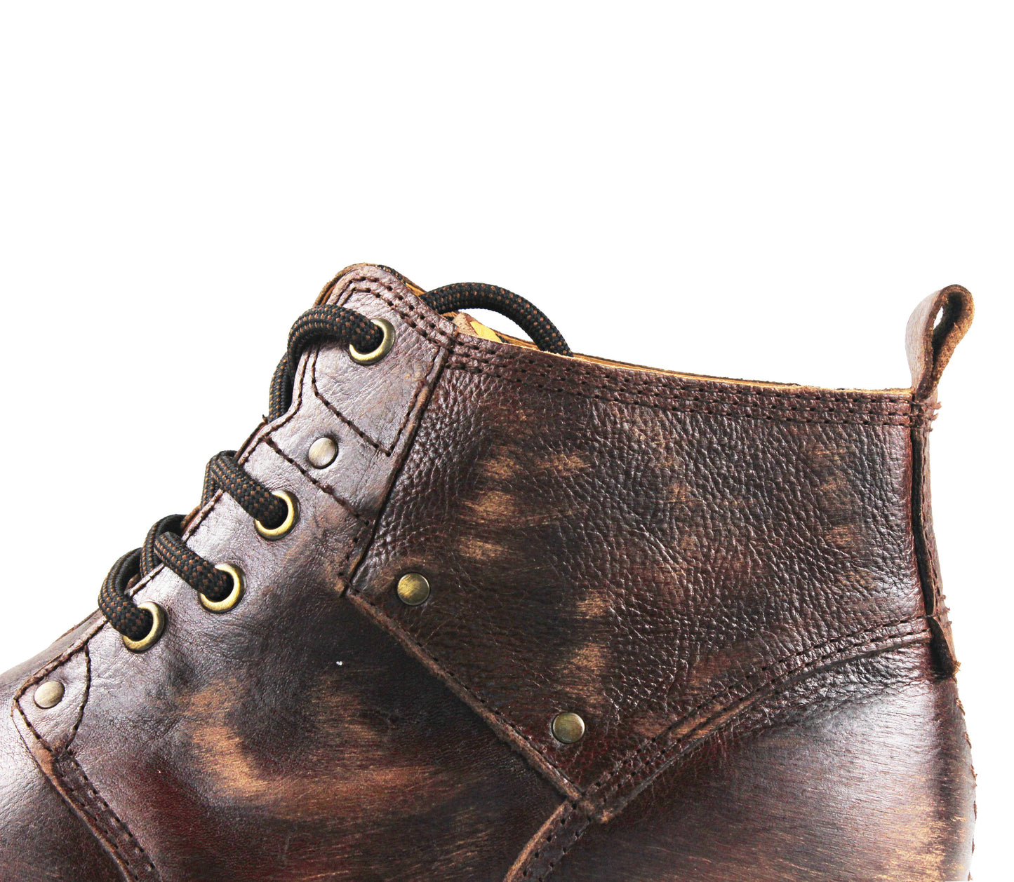 Men's Leather Ankle Boots OSS-6015-2-Retro Brown