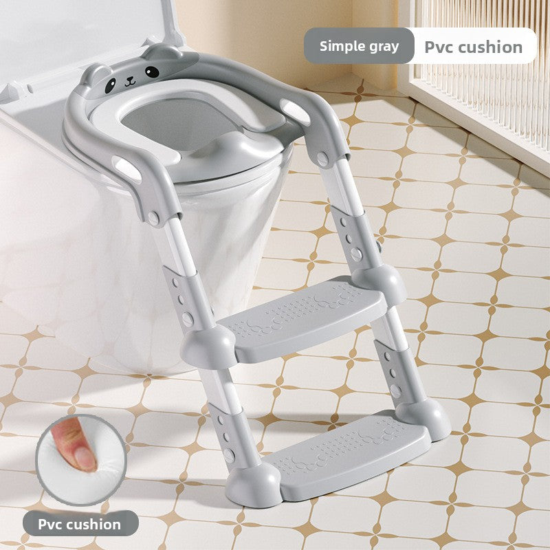 Foldable stepped auxiliary stool toilet