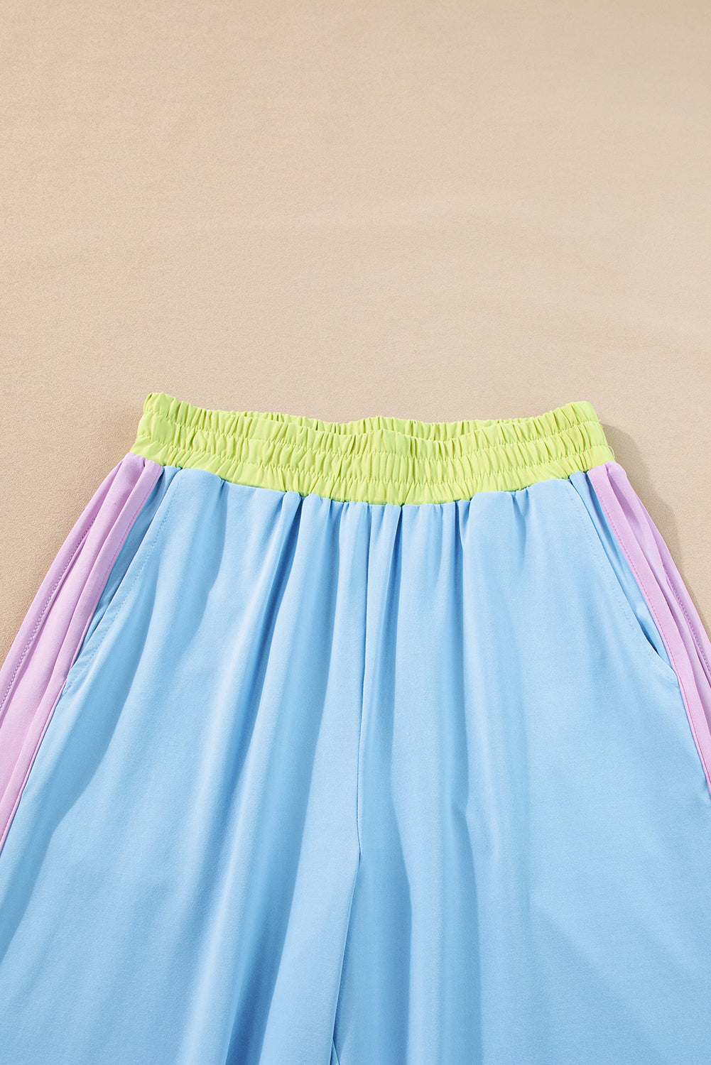 Colorblock Cap Sleeve Tee and Pants Set