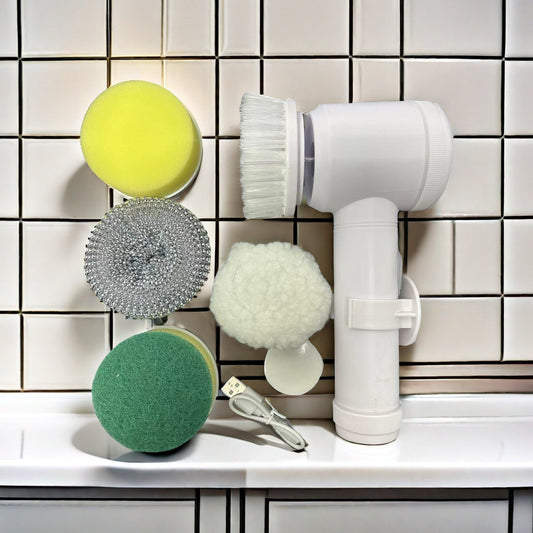 Multi-functional soft-bristle electric cleaning brush