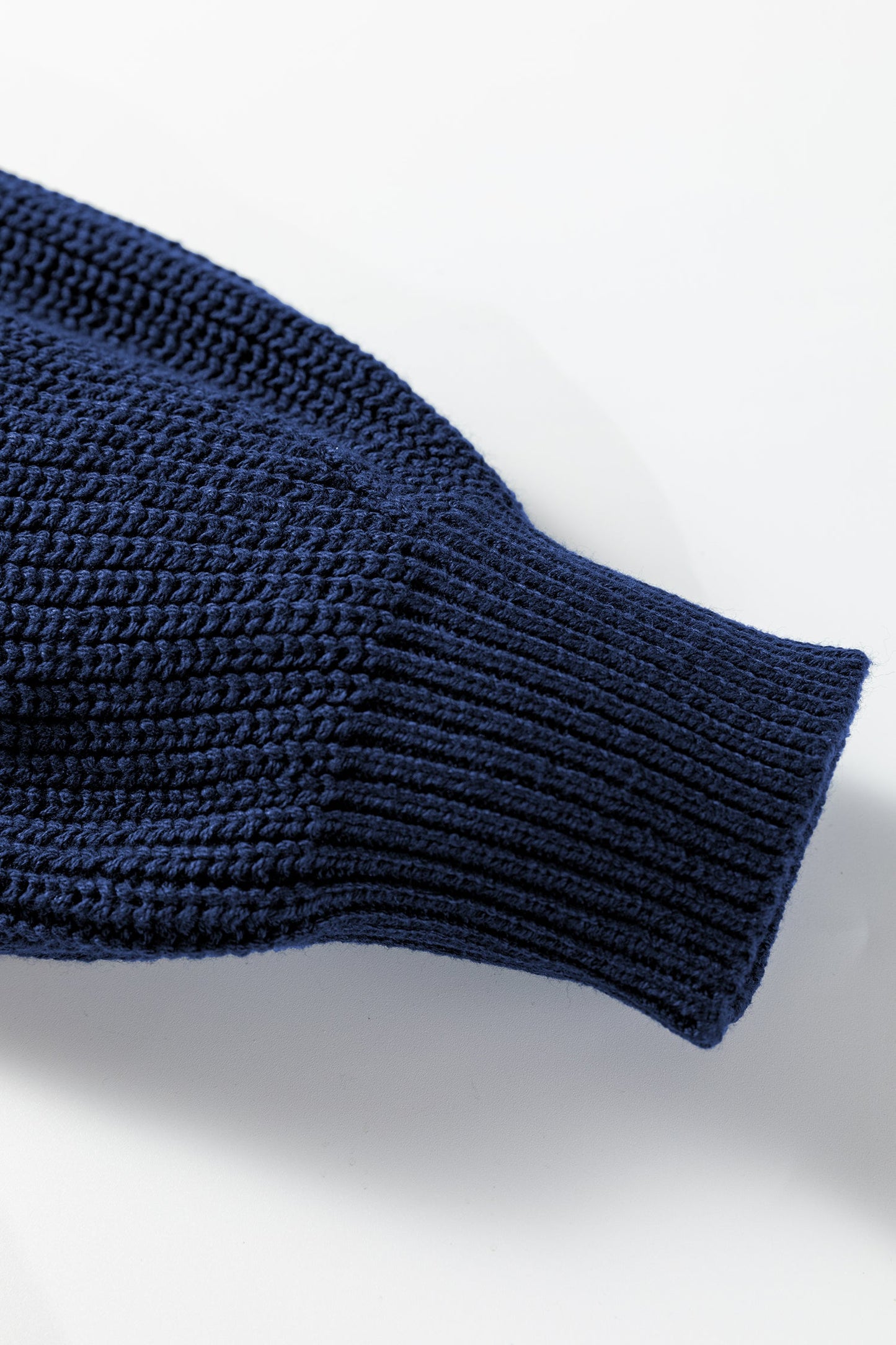 Solid Front Seam Drop Shoulder Sweater