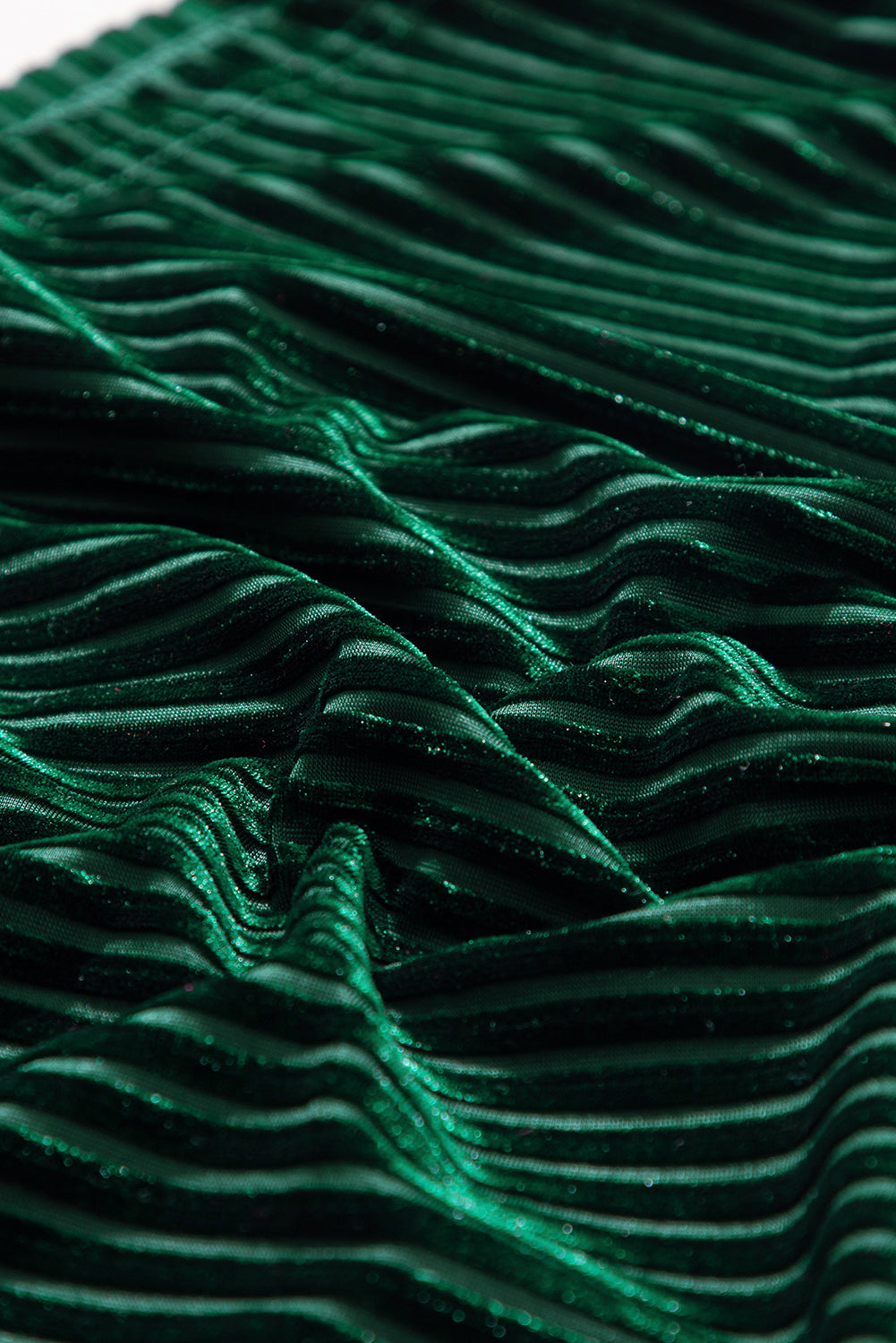 Ribbed Velvet Smocked Babydoll Blouse