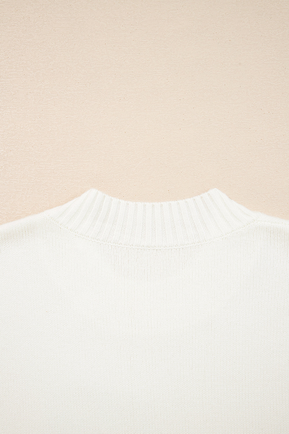 Embroidered Flower Ribbed Loose Sweater