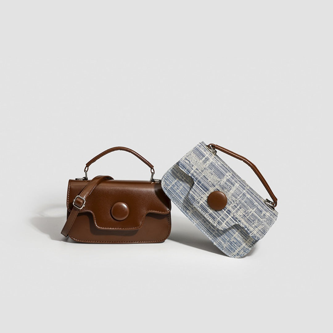 Handheld small tote bag, bag women's autumn fashion office workers handheld bag, small square bag, shoulder Crossbody bag women