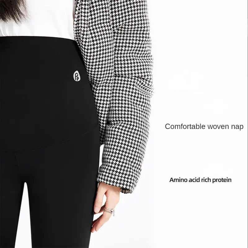 Maternity Velvet Shark Skin Belly Support Pants - # WOM21410011 - PRG