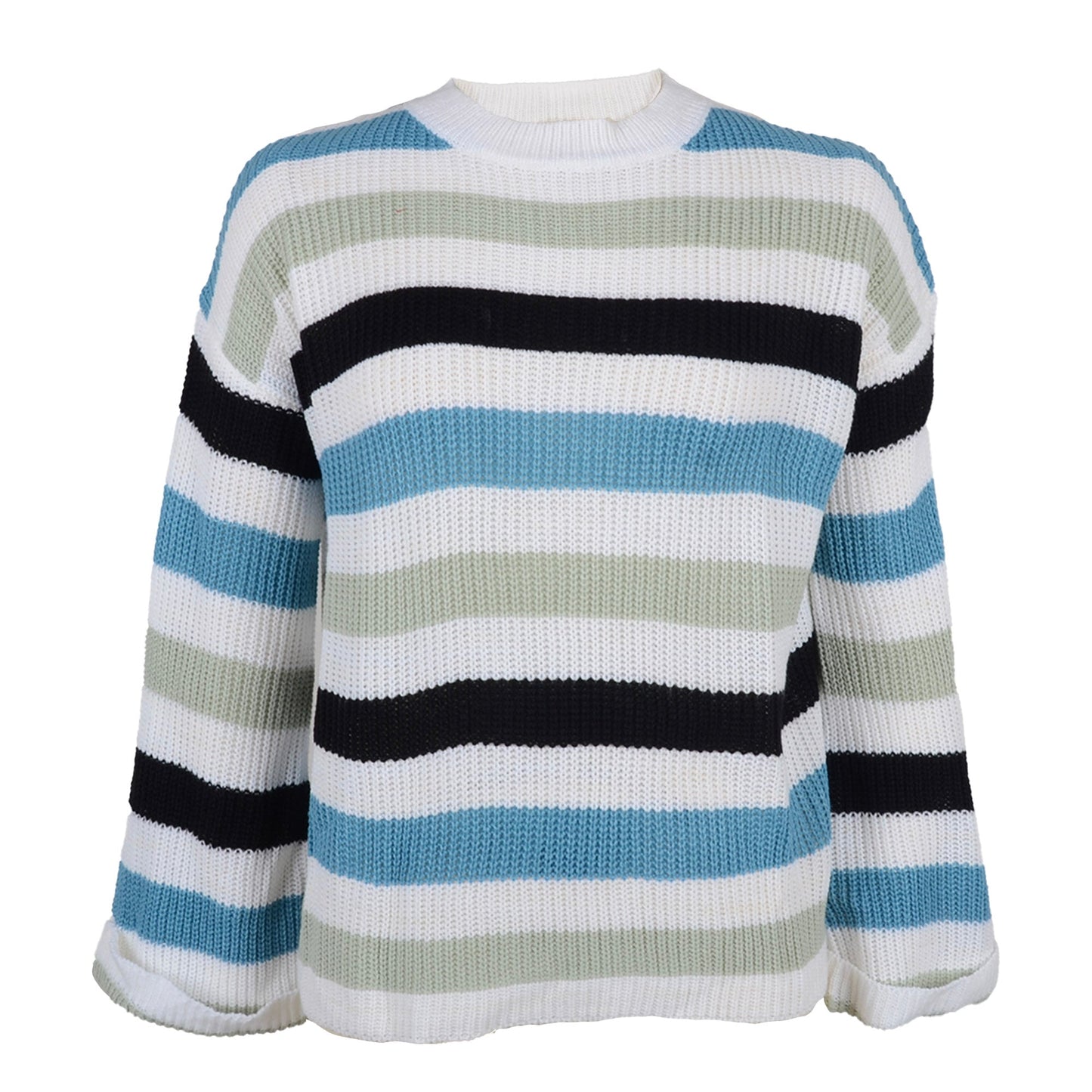 Striped Bell Sleeve Light Sweater