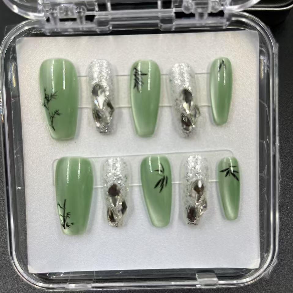 1048- Handmade press on nails fake nails removable Handmade Drawing Nails