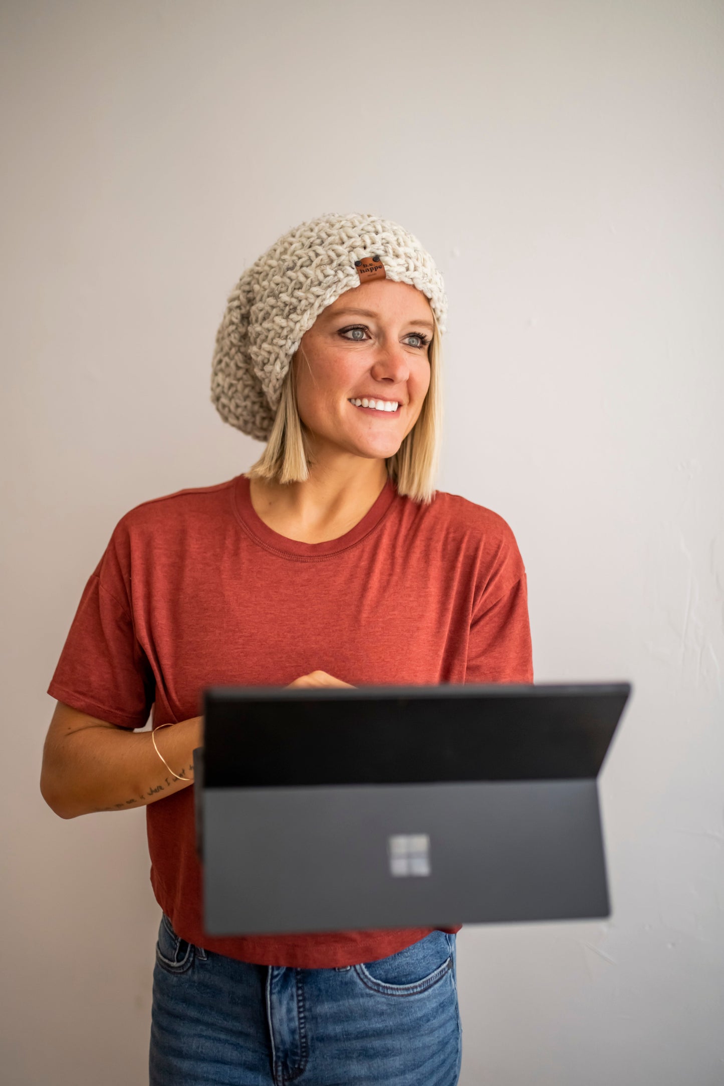 Crochet Simple Slouch Hat | Wheat Slouchy Beanie