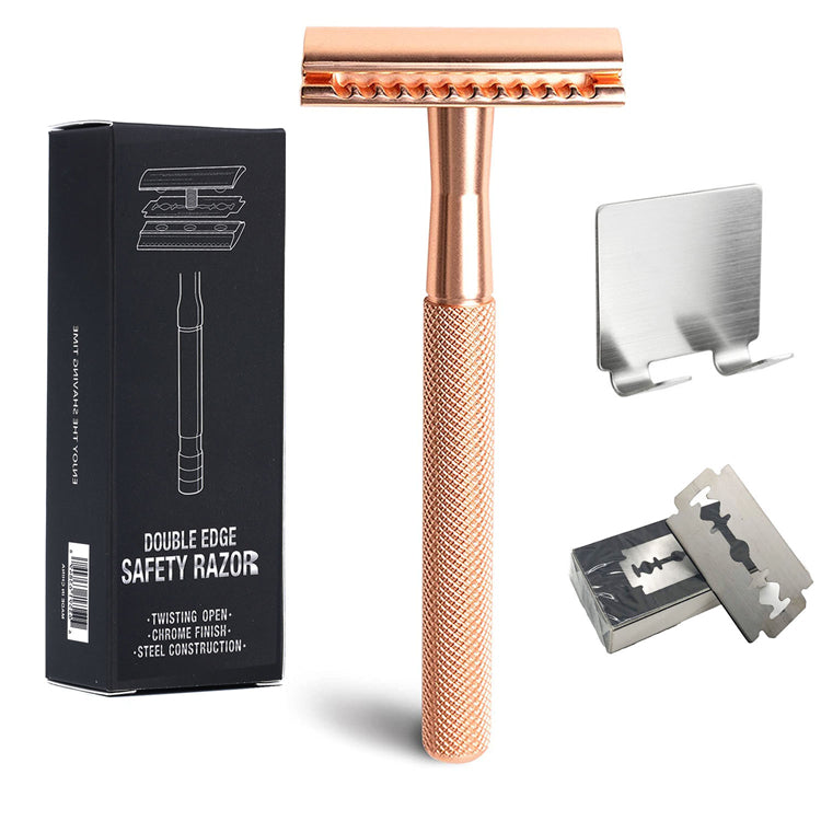 Women's safety knife holder with manual shaving kit