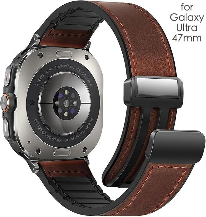 Magnetic Leather Watch Band for Galaxy Watch 20mm