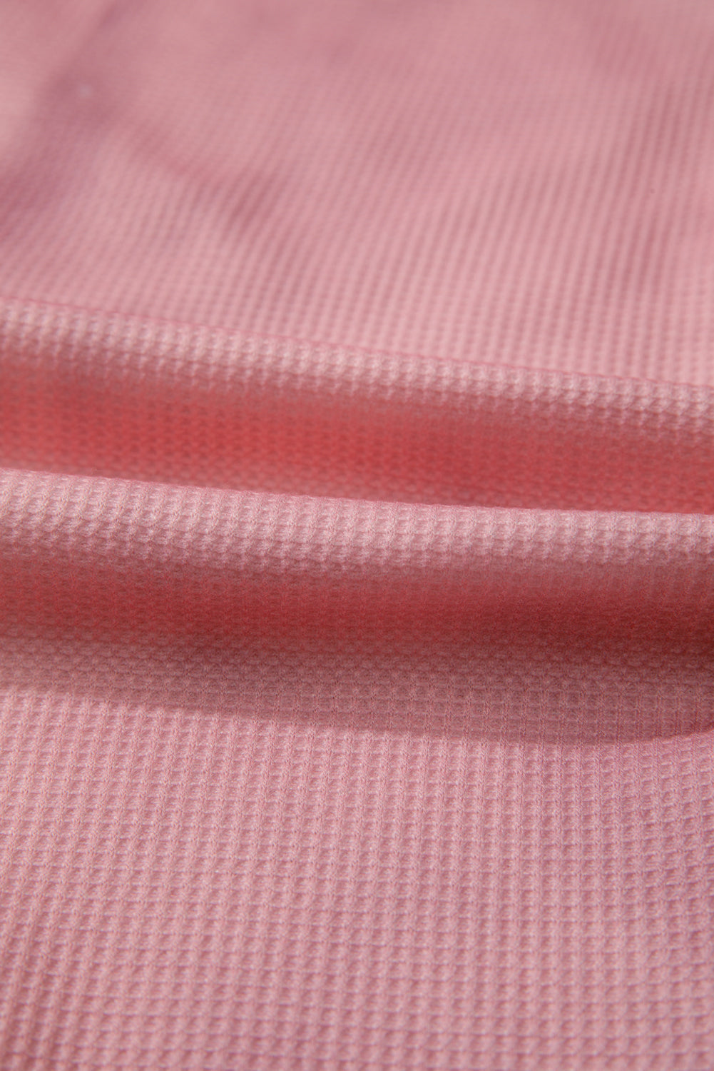 Floral Patchwork Waffle Textured V-Neck Hooded Top