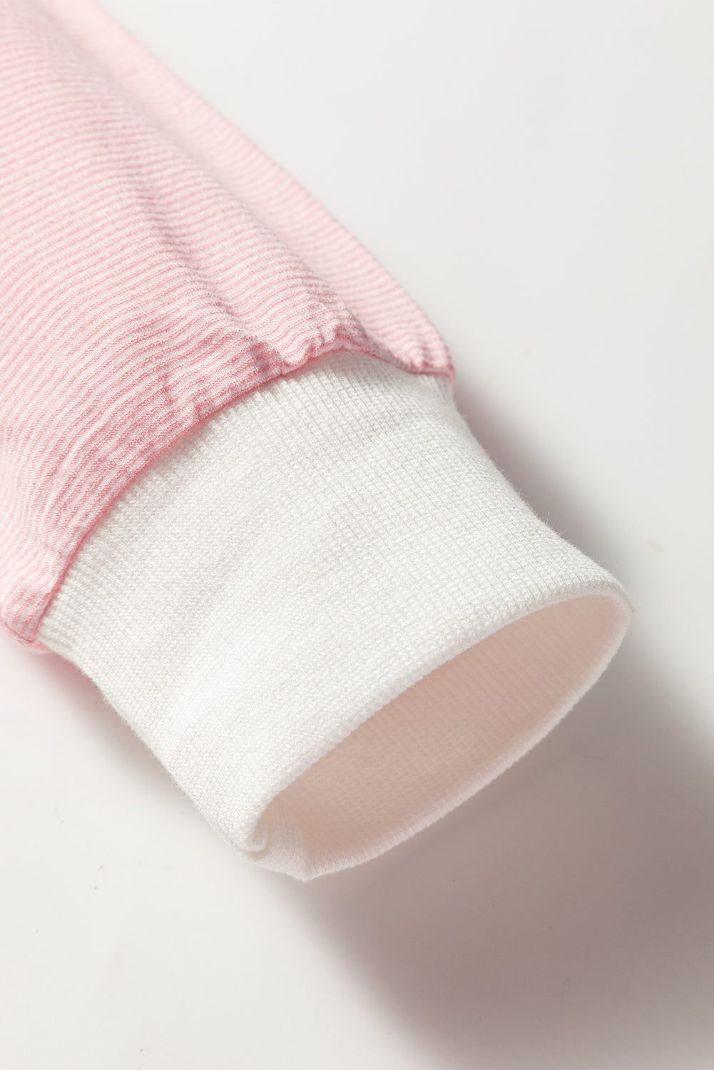 Stripe Contrast Trim Patchwork Top