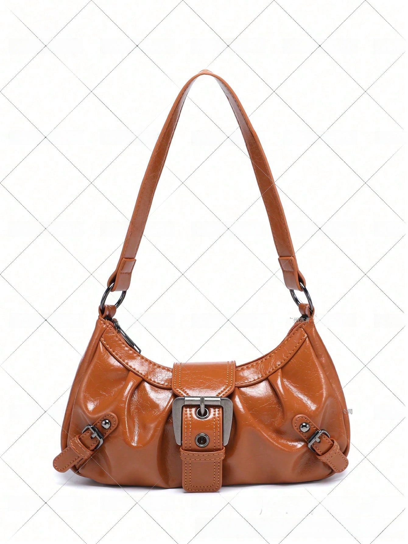 Retro Two-Tone Leather Shoulder Bag
