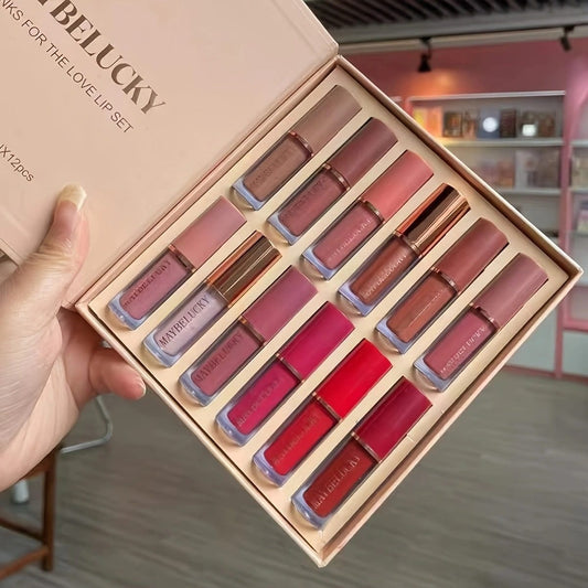 12-Piece Pearlescent Lip Gloss Set