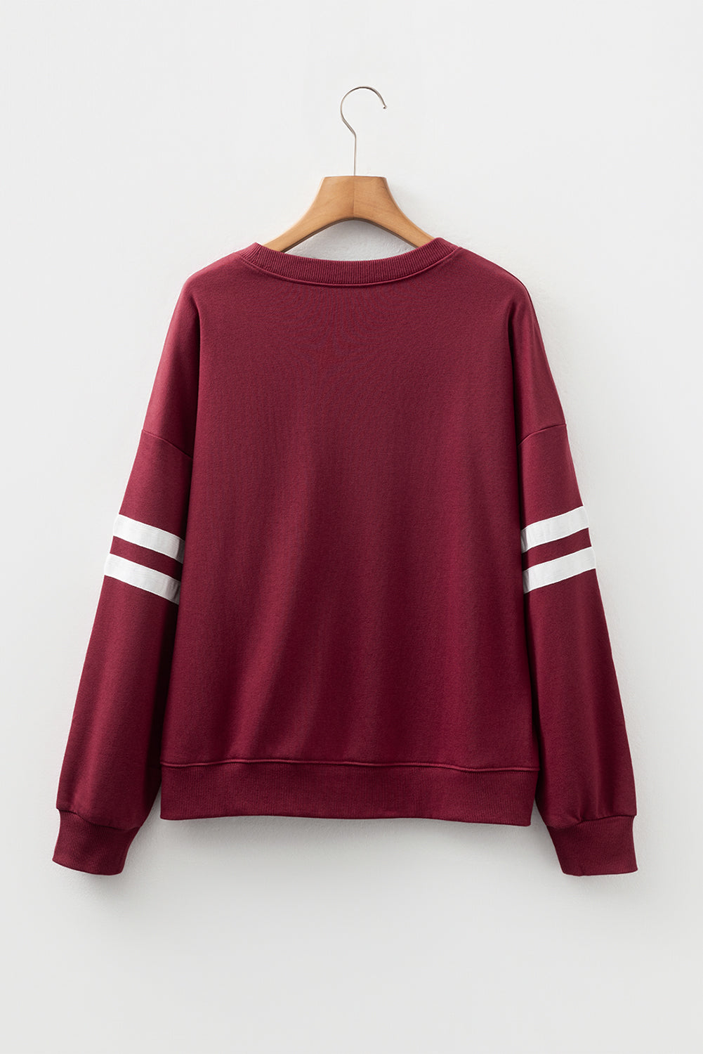 Varsity Stripe Drop Shoulder Oversized Sweatshirt