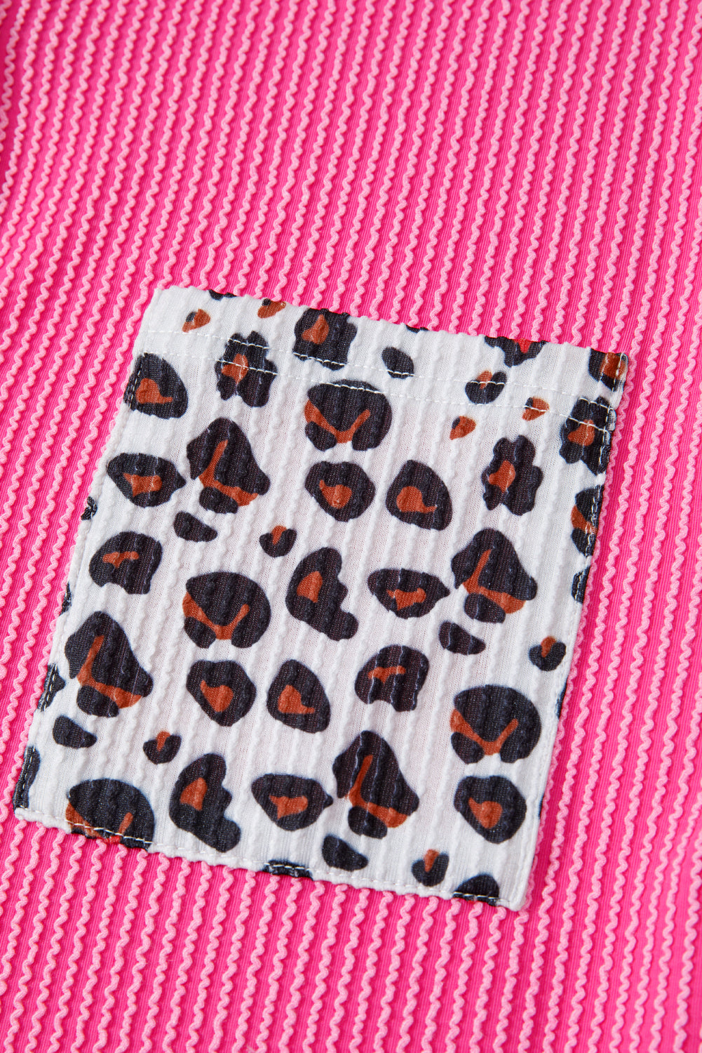 Western Leopard Corded Knit Patchwork Shacket